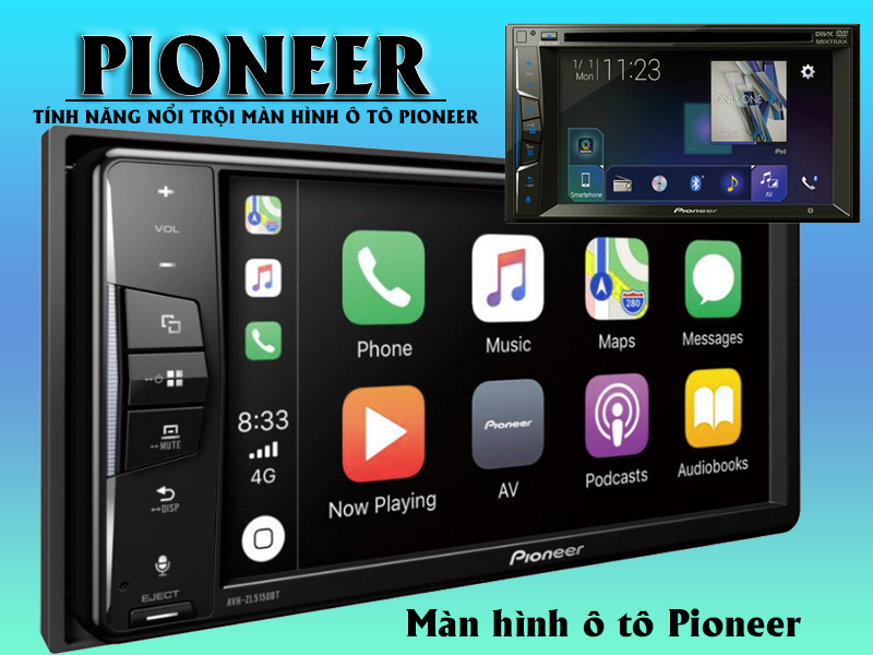 Lắp màn hình android Ô tô Pioneer giá rẻ theo xe hơi